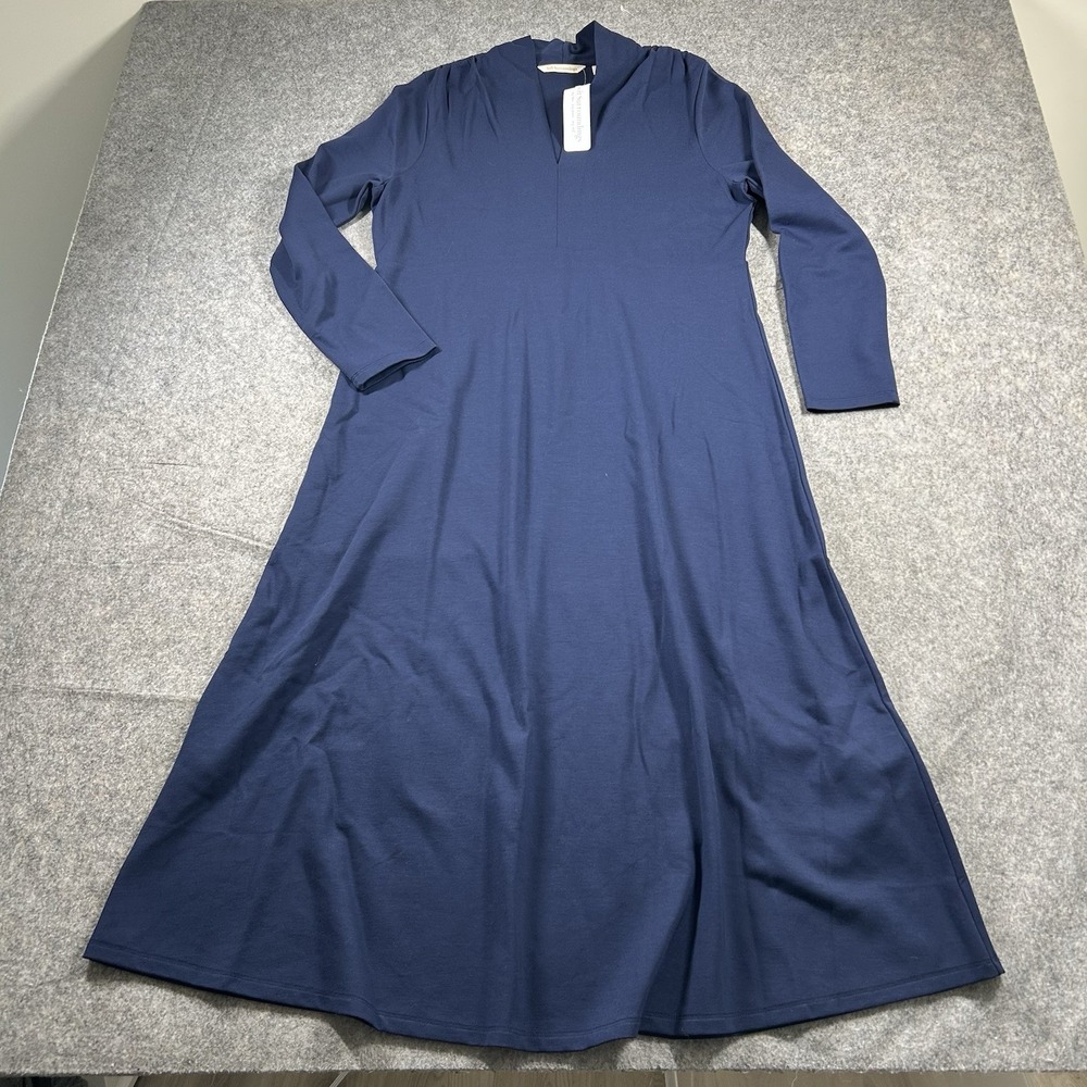 Soft Surroundings Dress Large Petite Blue Navy Midi Naima Dress Boho Capsule